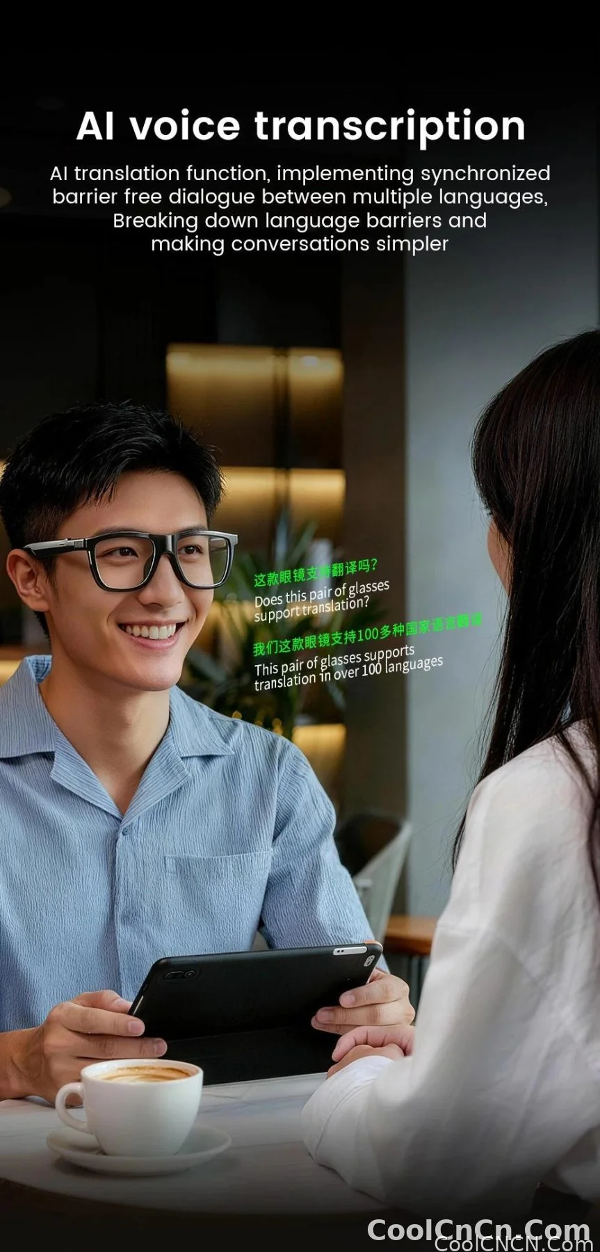 New 2026 Pro Smart Sunglasses Bluetooth AI Voice Assistant Translation HD Audio ENC Dual Mic Touch Color Change IP65 TR90 Frame - detail