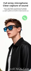 New 2026 Pro Smart Sunglasses Bluetooth AI Voice Assistant Translation HD Audio ENC Dual Mic Touch Color Change IP65 TR90 Frame - view 12