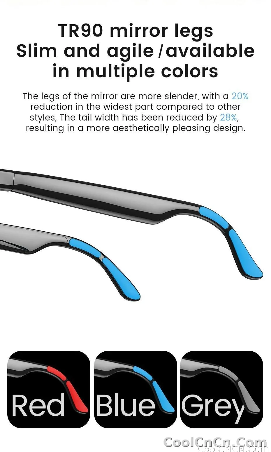New Pro Smart Audio Sunglasses 2026 AI Translation Q&A Bluetooth HD Sound ENC Dual Mic Touch 4-Speed Color Change IP65 TR90 Men - detail