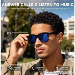 New Pro Smart Audio Sunglasses 2026 AI Translation Q&A Bluetooth HD Sound ENC Dual Mic Touch 4-Speed Color Change IP65 TR90 Men - view 4