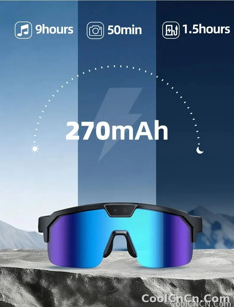 2026 New AI Smart Sports shooting&recording Glasses 800W Camera HD Anti-shake Bicycle Riding Shooting Artifact Windproof Goggles - detail