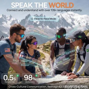 2026 New AI Smart Sports shooting&recording Glasses 800W Camera HD Anti-shake Bicycle Riding Shooting Artifact Windproof Goggles - view 5