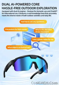 2026 New AI Smart Sports shooting&recording Glasses 800W Camera HD Anti-shake Bicycle Riding Shooting Artifact Windproof Goggles - view 16