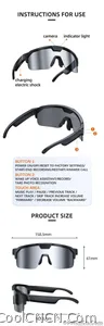 2026 New AI Smart Sports shooting&recording Glasses 800W Camera HD Anti-shake Bicycle Riding Shooting Artifact Windproof Goggles - view 24