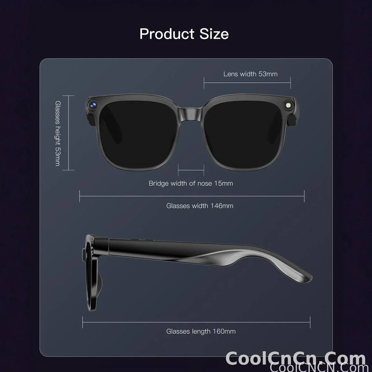 AI Smart Glasses Camera Sunglasses Wireless Bluetooth Touch Call Meeting For Men Real Time Translation Glasses With Camera Music - detail