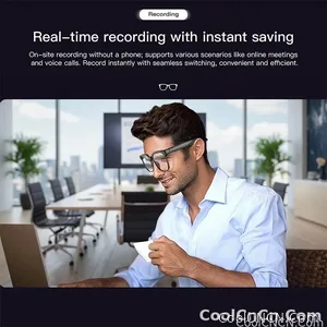 AI Smart Glasses Camera Sunglasses Wireless Bluetooth Touch Call Meeting For Men Real Time Translation Glasses With Camera Music - view 3