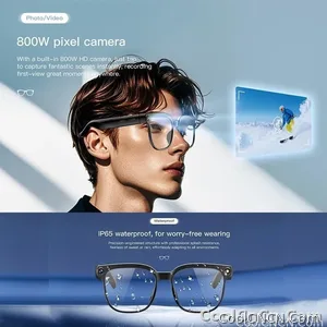 AI Smart Glasses Camera Sunglasses Wireless Bluetooth Touch Call Meeting For Men Real Time Translation Glasses With Camera Music - view 6