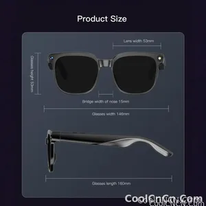AI Smart Glasses Camera Sunglasses Wireless Bluetooth Touch Call Meeting For Men Real Time Translation Glasses With Camera Music - view 17