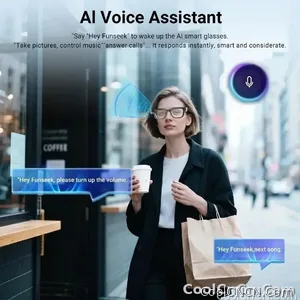 2026 New AI Smart Glasses,AI ChatGPT and Gemini-2.5 with 164 Translations Supported,Bluetooth Glasses for Men Women,Music Playback & Hands-Free Calling,Photochromic Lens,IP67 Waterproof - view 4