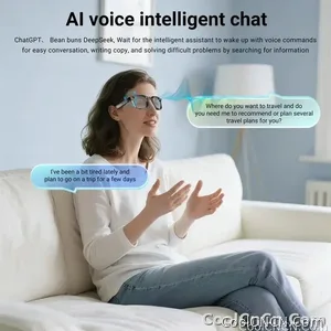 2026 New AI Smart Glasses,AI ChatGPT and Gemini-2.5 with 164 Translations Supported,Bluetooth Glasses for Men Women,Music Playback & Hands-Free Calling,Photochromic Lens,IP67 Waterproof - view 13