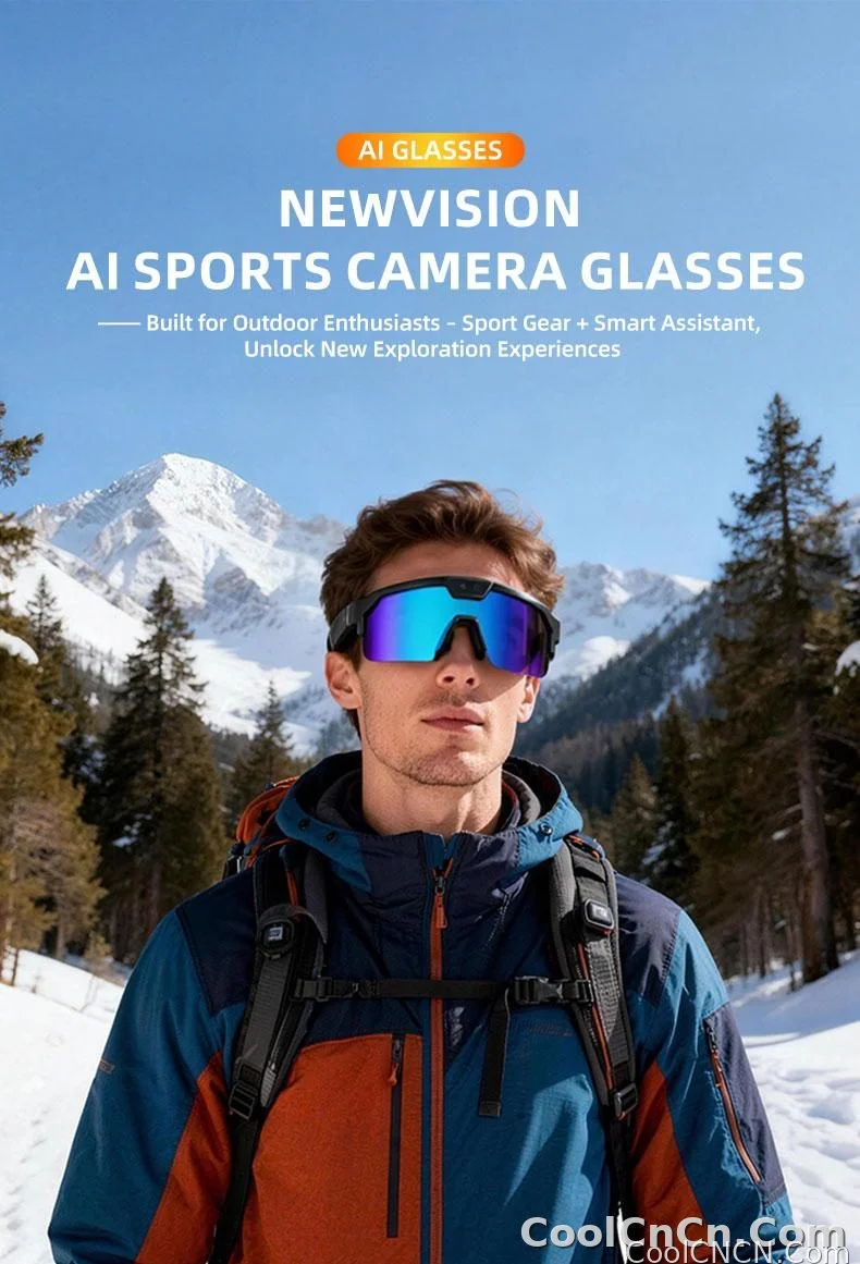 2026 Smart Cycling Glasses Sun Protection Listening to Music Taking Photo and Video AI Translation Voice Assistant Smart Glasses - detail