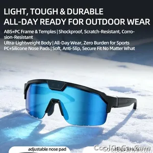 2026 Smart Cycling Glasses Sun Protection Listening to Music Taking Photo and Video AI Translation Voice Assistant Smart Glasses - view 4