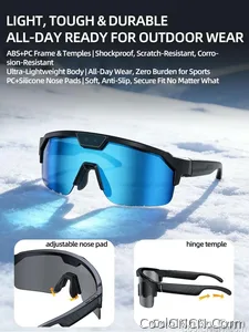 2026 Smart Cycling Glasses Sun Protection Listening to Music Taking Photo and Video AI Translation Voice Assistant Smart Glasses - view 11
