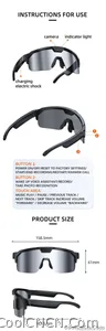 2026 Smart Cycling Glasses Sun Protection Listening to Music Taking Photo and Video AI Translation Voice Assistant Smart Glasses - view 23