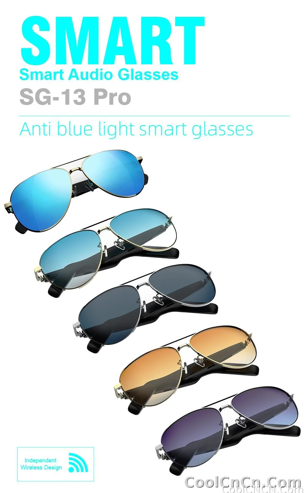 SG13 Smart Eyewear With Immersive Open Ear Audio, Stylish Gradient Frame, Bluetooth 5.4 Wide Compatible With iOS And Android - detail