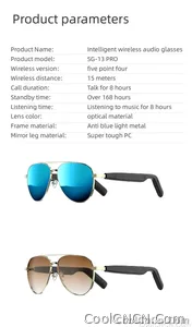SG13 Smart Eyewear With Immersive Open Ear Audio, Stylish Gradient Frame, Bluetooth 5.4 Wide Compatible With iOS And Android - view 24