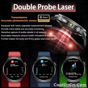 CoolWiz New Healthcare-Grade Smartwatch — Health Monitoring (Uric Acid, Lipids), ECG + PPG, Temperature, BMI, Bluetooth Calls, iOS Health smartwatch for outdoor sports and everyday use - view 3