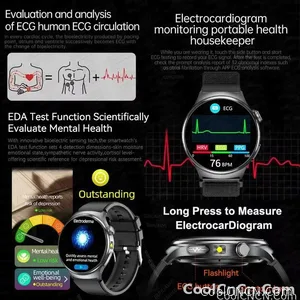 CoolWiz New Healthcare-Grade Smartwatch — Health Monitoring (Uric Acid, Lipids), ECG + PPG, Temperature, BMI, Bluetooth Calls, iOS Health smartwatch for outdoor sports and everyday use - view 5