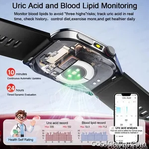 CoolWiz New Laser Therapy Smart Watch, ECG+PPG, Men’s 3D Curved Design, Sapphire Glass, Blood Pressure, Uric Acid, Lipids Monitoring, Sports smartwatch for outdoor activities and daily use - view 5