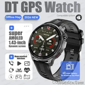 CoolWiz Smartwatch with built-in GPS, offline maps, 4GB memory, 3ATM water resistance, 500mAh battery, compass, call making, sports swimming band for outdoor activities and everyday use - view 8