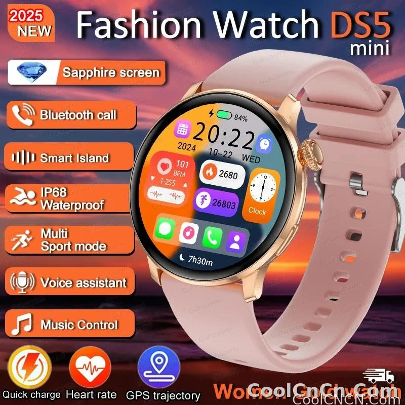 CoolWiz New Women’s Smart Watch, 1.43″ AMOLED HD Screen, GPS, Heart Rate Monitor, Bluetooth Calling, Waterproof, Outdoor Smart Watch for Women, Suitable for Sports, Outdoor Activities, and Daily Use - detail