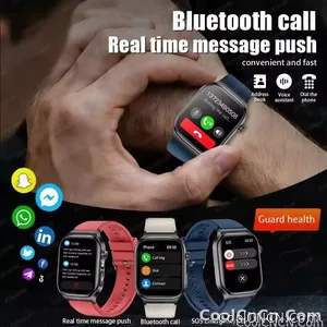 CoolWiz Health Blood Pressure ECG + PPG Monitor Smartwatch for Men — uric acid, blood fat, five organ monitoring, call capability, health tracker, compatible with iOS, suitable for outdoor sports and daily use - view 7