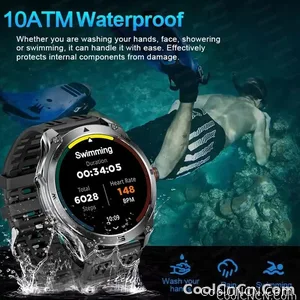 CoolWiz Smart Watch Military Grade with GPS for Men, 1000mAh Battery, 10 ATM Water Resistance, Compass, Blood Pressure Monitor, Call Function, Sports Smart Watch for Outdoor Activities and Everyday Use - view 4