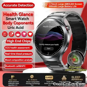 CoolWiz Smart Watch for Body Composition, Blood Pressure, NFC ECG + PPG, Body Temperature, Uric Acid, Lipids, Call Function; Waterproof Smart Watch for Men, suitable for outdoor sports and daily use - view 1