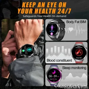 CoolWiz Smart Watch for Body Composition, Blood Pressure, NFC ECG + PPG, Body Temperature, Uric Acid, Lipids, Call Function; Waterproof Smart Watch for Men, suitable for outdoor sports and daily use - view 5
