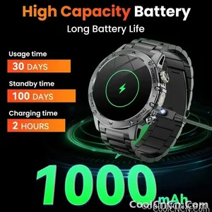 CoolWiz Original T Rex 3 Ultra Military GPS smartwatch with trajectory tracking and compass, 1000 mAh battery, 5 ATM water resistance; smart sports watch for men and women, suitable for outdoor sports and everyday use - view 5