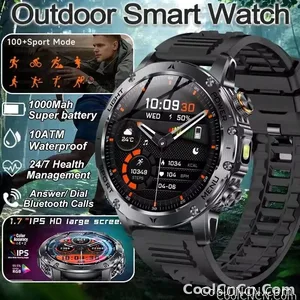 CoolWiz Original T Rex 3 Ultra Military GPS smartwatch with trajectory tracking and compass, 1000 mAh battery, 5 ATM water resistance; smart sports watch for men and women, suitable for outdoor sports and everyday use - view 8