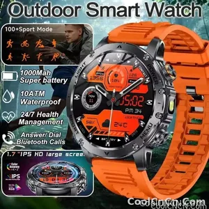 CoolWiz Original T Rex 3 Ultra Military GPS smartwatch with trajectory tracking and compass, 1000 mAh battery, 5 ATM water resistance; smart sports watch for men and women, suitable for outdoor sports and everyday use - view 10