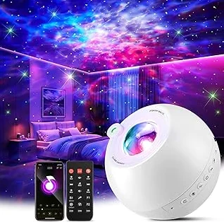 Limited One Fire Galaxy Projector,15 Colors,Gifts for Girls&Women&Boys,White Noise — Birthday,7 Brightness,Green Star,4 Speed,Bluetooth,Romote,Timer,Teen Bedroom Decor,Relax,Party,Led Lights,Lava Lamp — Travel Friendly