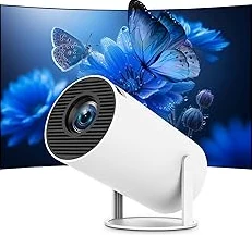Upgraded Version Mini Projector, Portable Smart Projector 4K WiFi 6 BT 5.4 [Built-in App] · Auto Keystone, Movie Projector Compatible With HDMI/USB/TV Stick/Smartphone/Laptop/PS5 Home Theater 180° Rotation White — Best Seller