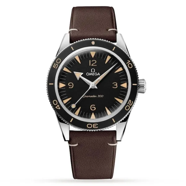 Omega Seamaster Men Automatic Black Calf Watch O23432412101001